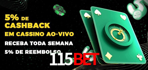 Promoções do cassino ao Vivo 115BET